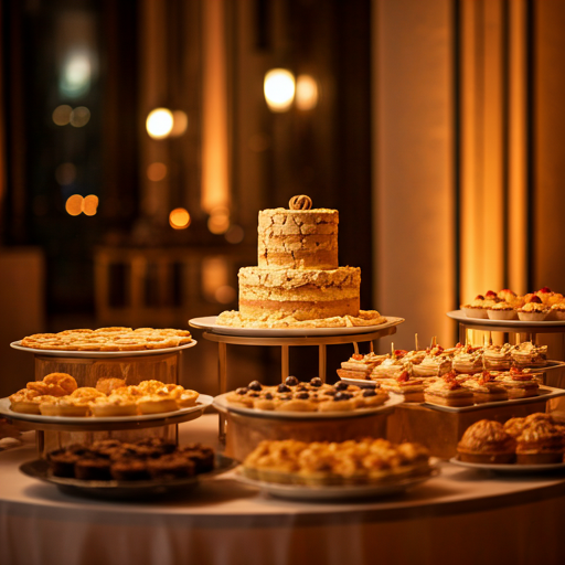 Elegant dessert table display