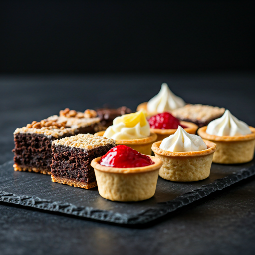 Assorted miniature French pastries for events